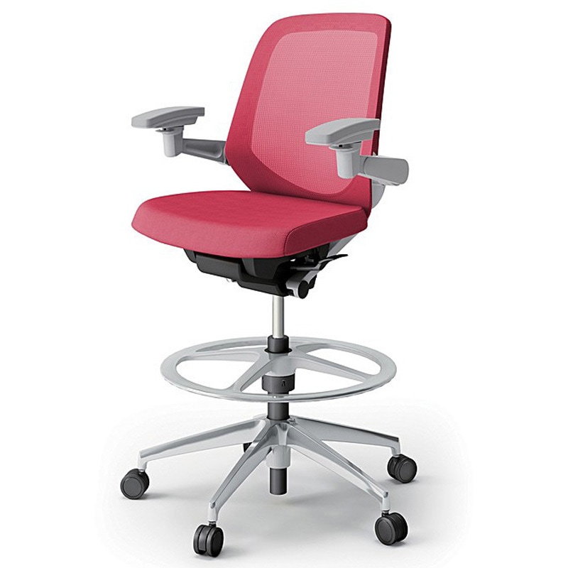 KJ-187JVP1ZNM4 ノートチェア ハイポジションタイプ ローバック 可動肘 ランバーサポートなし メッシュJV アルミ脚<配送時組立サービス付> 1台 イトーキ 【通販モノタロウ】