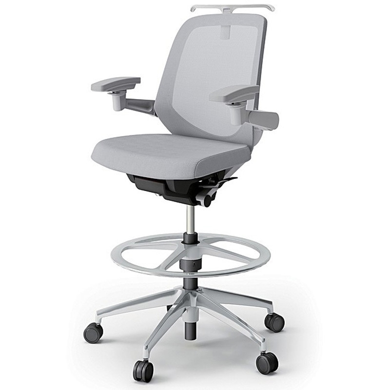 KJ-187JVHP1ZNW6 ノートチェア ハイポジションタイプ ローバック 可動肘 ハンガー ランバーサポートなし メッシュJV アルミ脚<配送時組立サービス付> 1台 イトーキ 【通販モノタロウ】