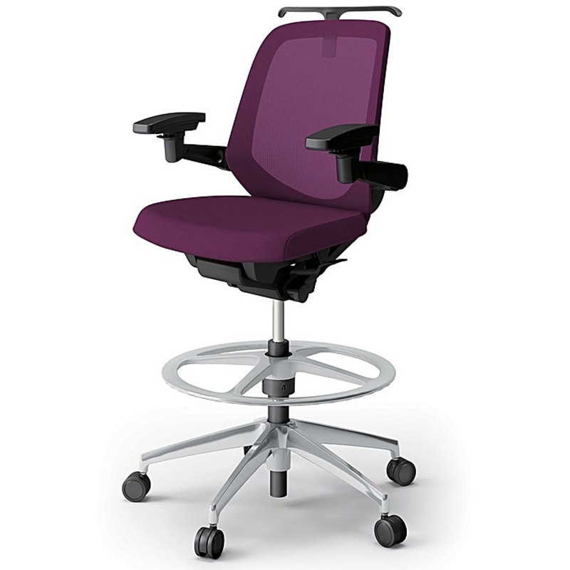 KJ-187JVHP1ZTX7 ノートチェア ハイポジションタイプ ローバック 可動肘 ハンガー ランバーサポートなし メッシュJV アルミ脚<配送時組立サービス付> 1台 イトーキ 【通販モノタロウ】