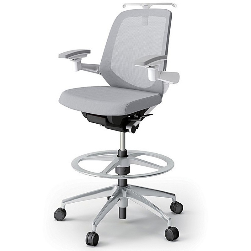 KJ-187JVHP1ZWW6 ノートチェア ハイポジションタイプ ローバック 可動肘 ハンガー ランバーサポートなし メッシュJV アルミ脚<配送時組立サービス付> 1台 イトーキ 【通販モノタロウ】