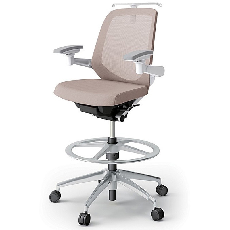 KJ-187JVHP1ZWY3 ノートチェア ハイポジションタイプ ローバック 可動肘 ハンガー ランバーサポートなし メッシュJV アルミ脚<配送時組立サービス付> 1台 イトーキ 【通販モノタロウ】