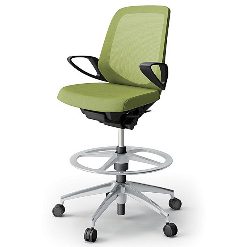 KJ-186JVP-ZTQ6 ノートチェア ハイポジションタイプ ローバック 固定肘 ランバーサポートなし メッシュJV アルミ脚<配送時組立サービス付> 1台 イトーキ 【通販モノタロウ】