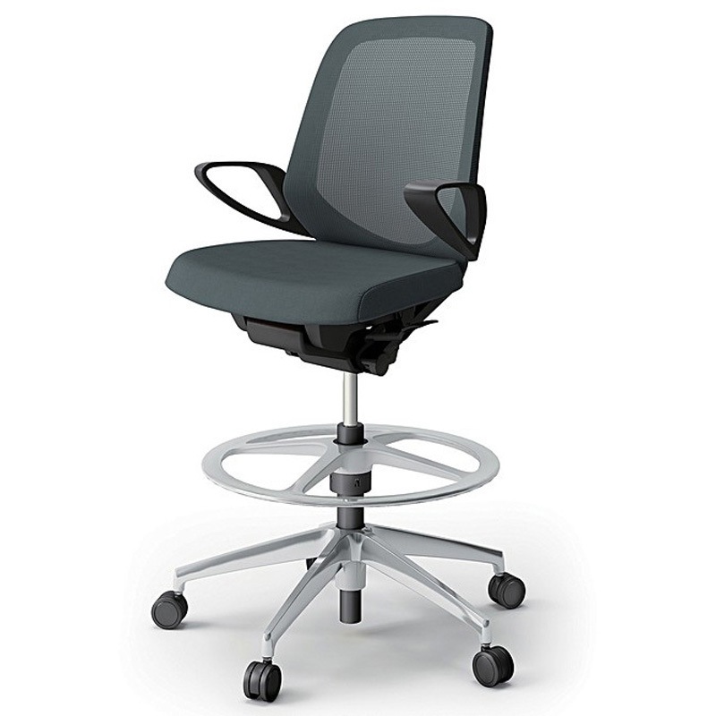 KJ-186JVP-ZTW2 ノートチェア ハイポジションタイプ ローバック 固定肘 ランバーサポートなし メッシュJV アルミ脚<配送時組立サービス付> 1台 イトーキ 【通販モノタロウ】