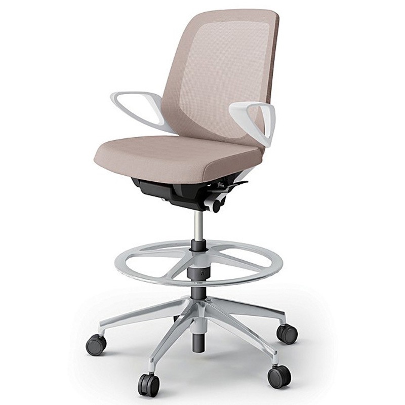 KJ-186JVP-ZWY3 ノートチェア ハイポジションタイプ ローバック 固定肘 ランバーサポートなし メッシュJV アルミ脚<配送時組立サービス付> 1台 イトーキ 【通販モノタロウ】 60,390円