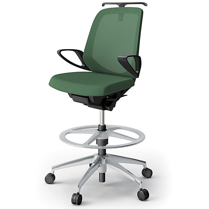 KJ-186JVHP-ZTQ2 ノートチェア ハイポジションタイプ ローバック 固定肘 ハンガー ランバーサポートなし メッシュJV アルミ脚<配送時組立サービス付> 1台 イトーキ 【通販モノタロウ】