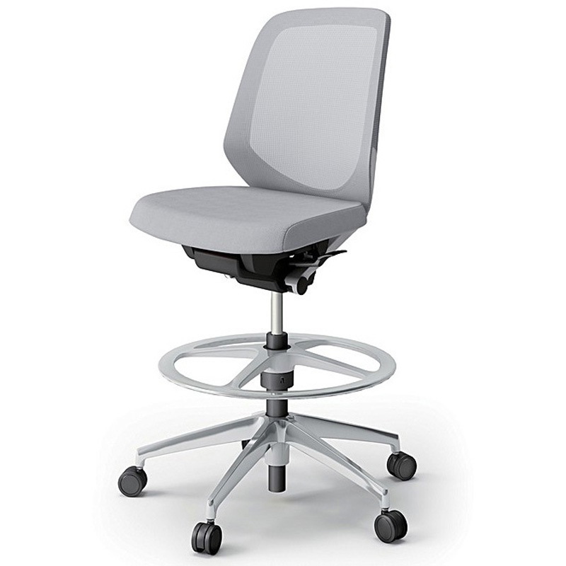 KJ-180JVP-ZNW6 ノートチェア ハイポジションタイプ ローバック 肘なし ランバーサポートなし メッシュJV アルミ脚<配送時組立サービス付> 1台 イトーキ 【通販モノタロウ】