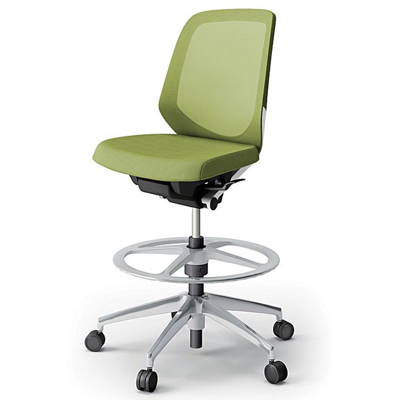 KJ-180JVP-ZWQ6 ノートチェア ハイポジションタイプ ローバック 肘なし ランバーサポートなし メッシュJV アルミ脚<配送時組立サービス付> 1台 イトーキ 【通販モノタロウ】