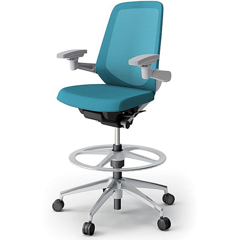 KJ-157JVP1ZNA3 ノートチェア ハイポジションタイプ ハイバック 可動肘 ランバーサポート付 メッシュJV アルミ脚<配送時組立サービス付> 1台 イトーキ 【通販モノタロウ】