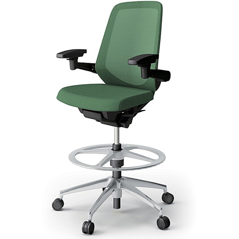 KJ-157JVP1ZTQ2 ノートチェア ハイポジションタイプ ハイバック 可動肘 ランバーサポート付 メッシュJV アルミ脚<配送時組立サービス付> 1台 イトーキ 【通販モノタロウ】