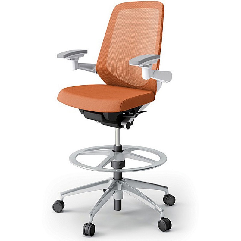 KJ-157JVP1ZWD3 ノートチェア ハイポジションタイプ ハイバック 可動肘 ランバーサポート付 メッシュJV アルミ脚<配送時組立サービス付> 1台 イトーキ 【通販モノタロウ】