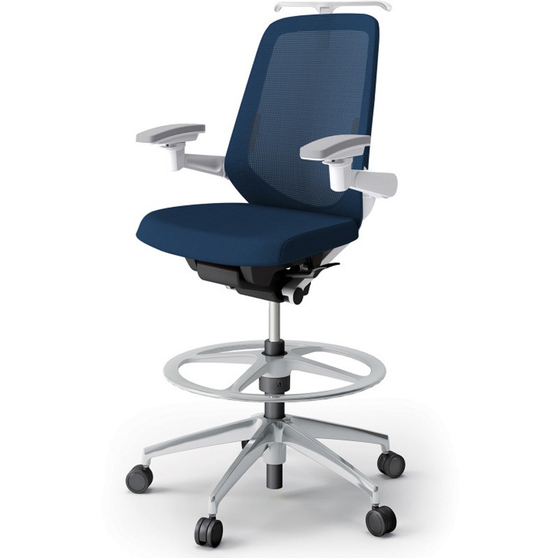 KJ-157JVHP1ZWB2 ノートチェア ハイポジションタイプ ハイバック 可動肘 ハンガー ランバーサポート付 メッシュJV アルミ脚<配送時組立サービス付> 1台 イトーキ 【通販モノタロウ】