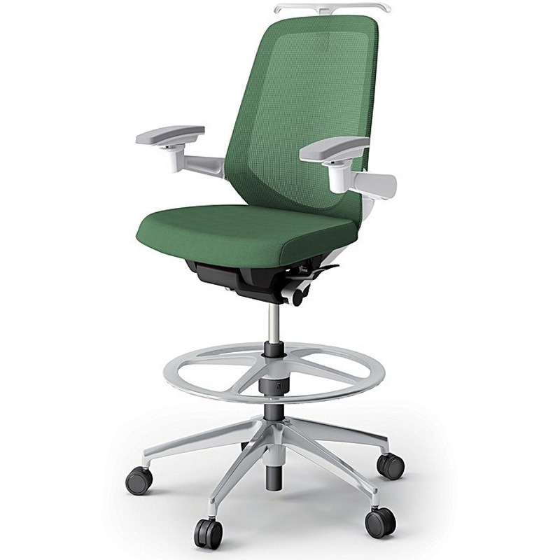 KJ-157JVHP1ZWQ2 ノートチェア ハイポジションタイプ ハイバック 可動肘 ハンガー ランバーサポート付 メッシュJV アルミ脚<配送時組立サービス付> 1台 イトーキ 【通販モノタロウ】