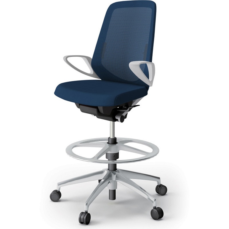 KJ-156JVP-ZNB2 ノートチェア ハイポジションタイプ ハイバック 固定肘 ランバーサポート付 メッシュJV アルミ脚<配送時組立サービス付> 1台 イトーキ 【通販モノタロウ】