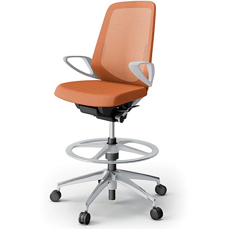 KJ-156JVP-ZND3 ノートチェア ハイポジションタイプ ハイバック 固定肘 ランバーサポート付 メッシュJV アルミ脚<配送時組立サービス付> 1台 イトーキ 【通販モノタロウ】