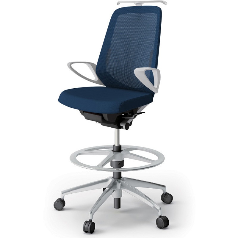 KJ-156JVHP-ZNB2 ノートチェア ハイポジションタイプ ハイバック 固定肘 ハンガー ランバーサポート付 メッシュJV アルミ脚<配送時組立サービス付> 1台 イトーキ 【通販モノタロウ】 76,890円