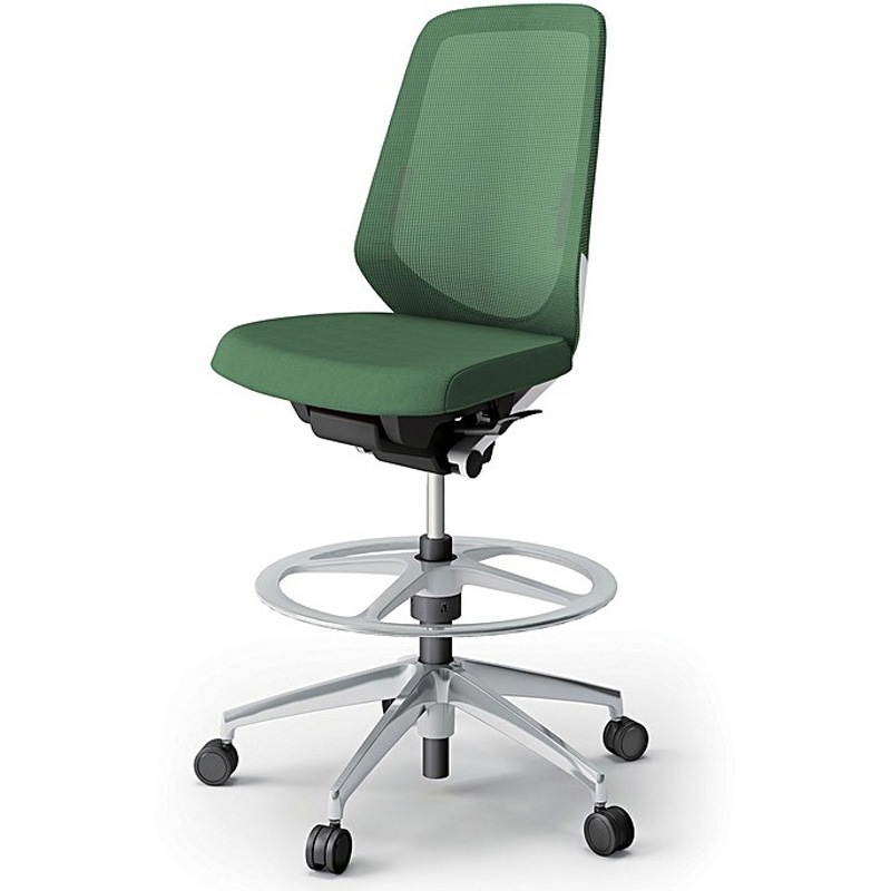 KJ-150JVP-ZWQ2 ノートチェア ハイポジションタイプ ハイバック 肘なし ランバーサポート付 メッシュJV アルミ脚<配送時組立サービス付> 1台 イトーキ 【通販モノタロウ】