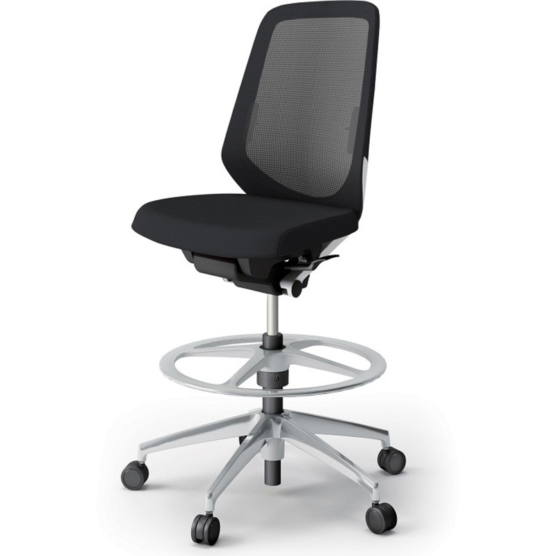 KJ-150JVP-ZWT1 ノートチェア ハイポジションタイプ ハイバック 肘なし ランバーサポート付 メッシュJV アルミ脚<配送時組立サービス付> 1台 イトーキ 【通販モノタロウ】