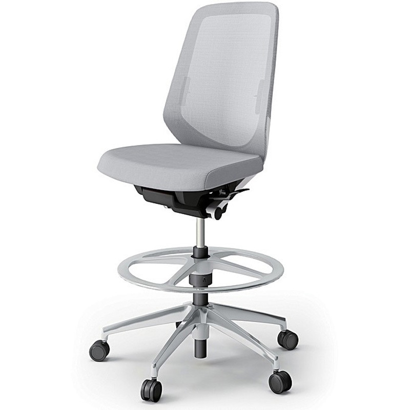 KJ-150JVP-ZWW6 ノートチェア ハイポジションタイプ ハイバック 肘なし ランバーサポート付 メッシュJV アルミ脚<配送時組立サービス付> 1台 イトーキ 【通販モノタロウ】