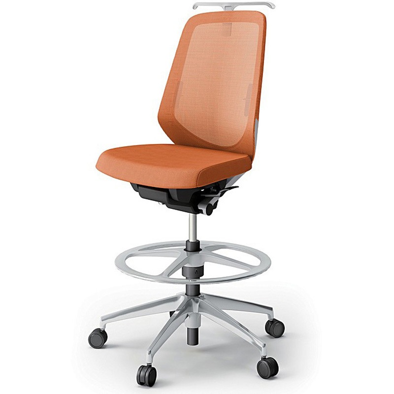 KJ-150JVHP-ZND3 ノートチェア ハイポジションタイプ ハイバック 肘なし ハンガー ランバーサポート付 メッシュJV アルミ脚<配送時組立サービス付> 1台 イトーキ 【通販モノタロウ】