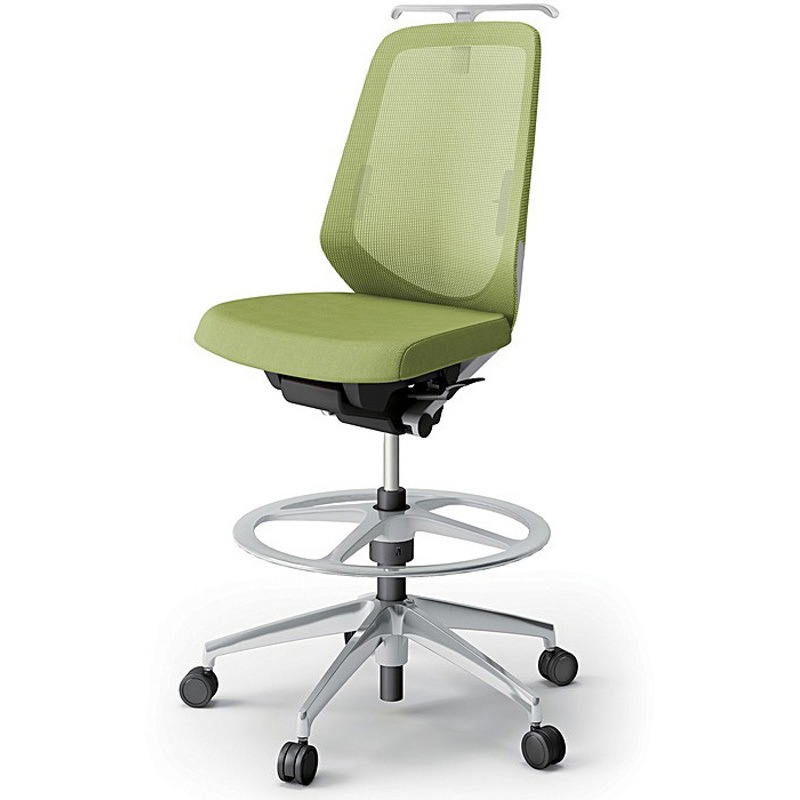 KJ-150JVHP-ZNQ6 ノートチェア ハイポジションタイプ ハイバック 肘なし ハンガー ランバーサポート付 メッシュJV アルミ脚<配送時組立サービス付> 1台 イトーキ 【通販モノタロウ】