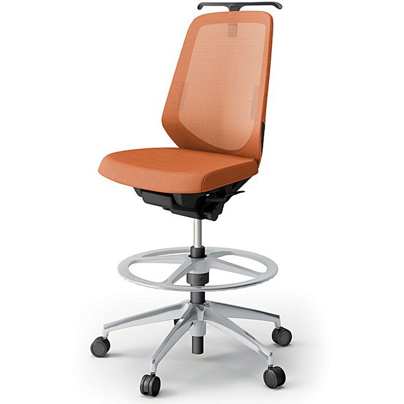 KJ-150JVHP-ZTD3 ノートチェア ハイポジションタイプ ハイバック 肘なし ハンガー ランバーサポート付 メッシュJV アルミ脚<配送時組立サービス付> 1台 イトーキ 【通販モノタロウ】