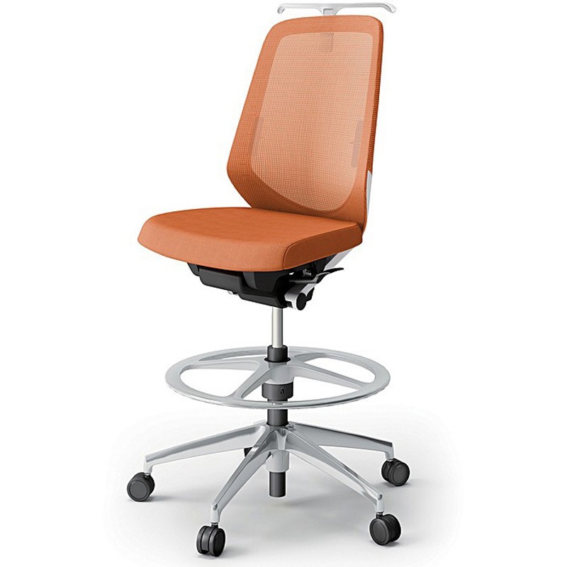 KJ-150JVHP-ZWD3 ノートチェア ハイポジションタイプ ハイバック 肘なし ハンガー ランバーサポート付 メッシュJV アルミ脚<配送時組立サービス付> 1台 イトーキ 【通販モノタロウ】