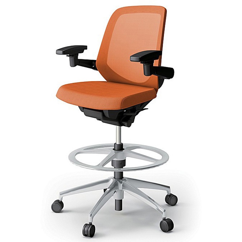 KJ-167JVP1ZTD3 ノートチェア ハイポジションタイプ ローバック 可動肘 ランバーサポート付 メッシュJV アルミ脚<配送時組立サービス付> 1台 イトーキ 【通販モノタロウ】