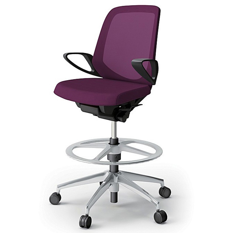 KJ-166JVP-ZTX7 ノートチェア ハイポジションタイプ ローバック 固定肘 ランバーサポート付 メッシュJV アルミ脚<配送時組立サービス付> 1台 イトーキ 【通販モノタロウ】 65,890円