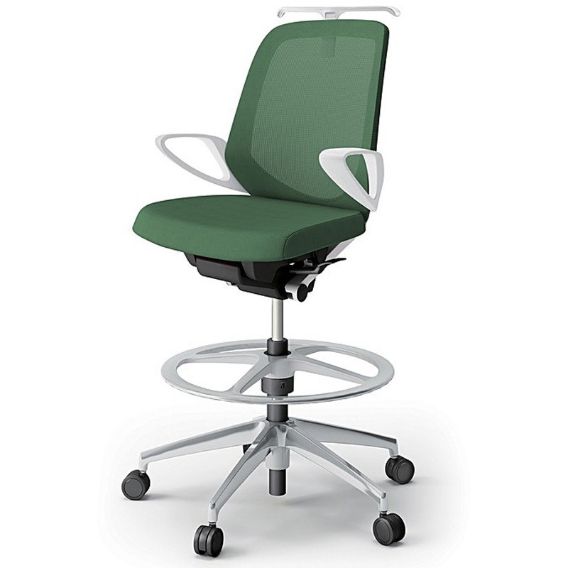 KJ-166JVHP-ZWQ2 ノートチェア ハイポジションタイプ ローバック 固定肘 ハンガー ランバーサポート付 メッシュJV アルミ脚<配送時組立サービス付> 1台 イトーキ 【通販モノタロウ】