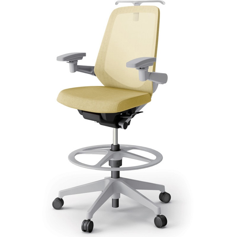 KJ-177JEHP2GNU6 ノートチェア ハイポジションタイプ ハイバック 可動肘 ハンガー ランバーサポートなし メッシュJE 樹脂脚<配送時組立サービス付> 1台 イトーキ 【通販モノタロウ】