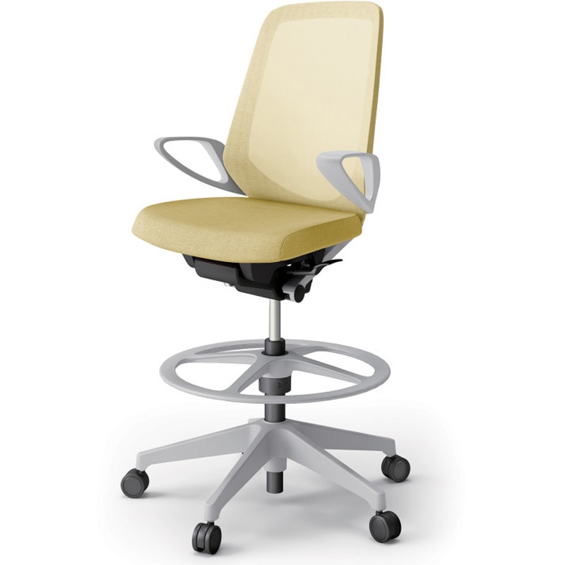 KJ-176JEP-GNU6 ノートチェア ハイポジションタイプ ハイバック 固定肘 ランバーサポートなし メッシュJE 樹脂脚<配送時組立サービス付> 1台 イトーキ 【通販モノタロウ】