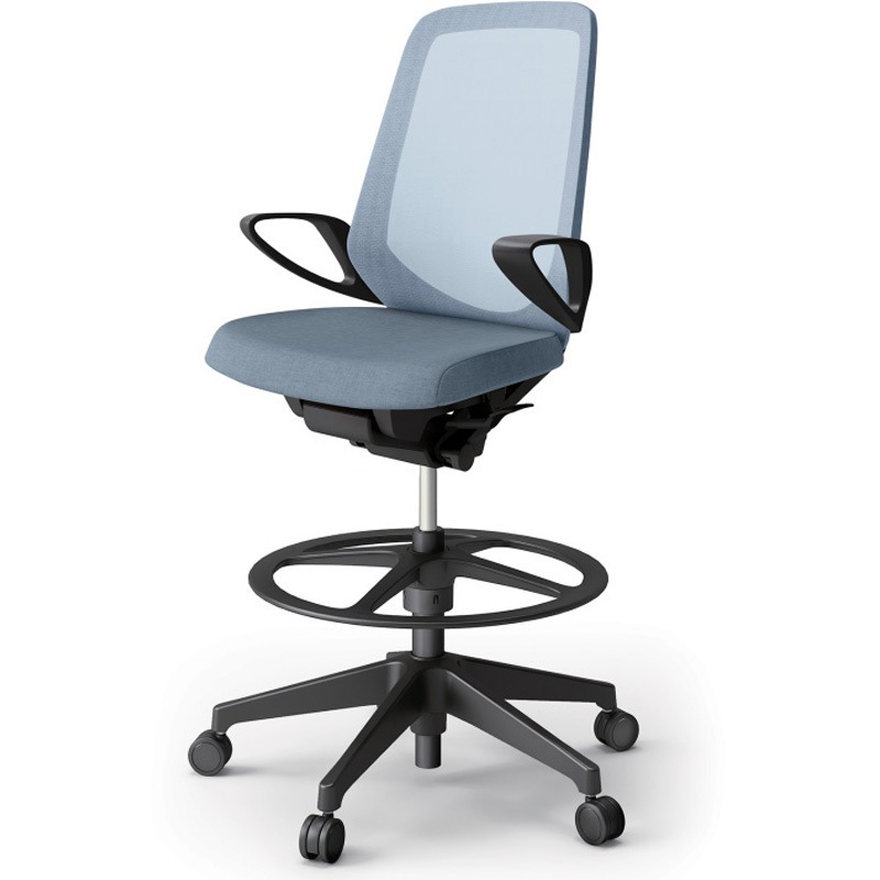 KJ-176JEP-T1B4 ノートチェア ハイポジションタイプ ハイバック 固定肘 ランバーサポートなし メッシュJE 樹脂脚<配送時組立サービス付> 1台 イトーキ 【通販モノタロウ】