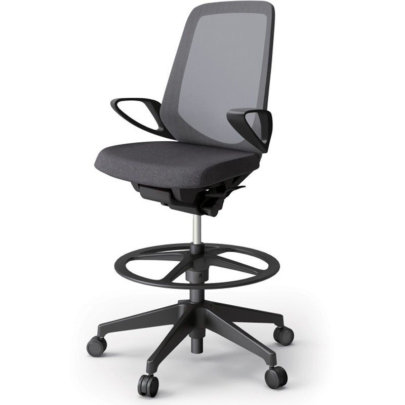 KJ-176JEP-T1T3 ノートチェア ハイポジションタイプ ハイバック 固定肘 ランバーサポートなし メッシュJE 樹脂脚<配送時組立サービス付> 1台 イトーキ 【通販モノタロウ】