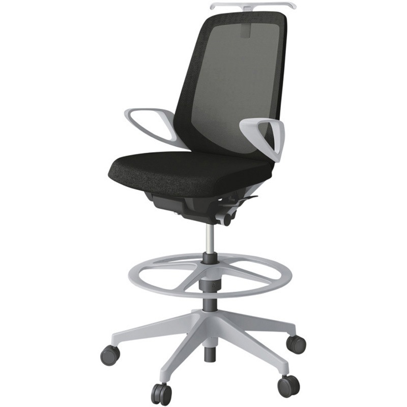 KJ-176JEHP-GNT1 ノートチェア ハイポジションタイプ ハイバック 固定肘 ハンガー ランバーサポートなし メッシュJE 樹脂脚<配送時組立サービス付> 1台 イトーキ 【通販モノタロウ】