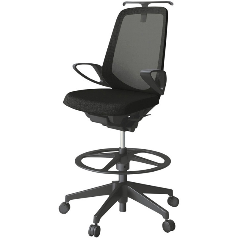 KJ-176JEHP-T1T1 ノートチェア ハイポジションタイプ ハイバック 固定肘 ハンガー ランバーサポートなし メッシュJE 樹脂脚<配送時組立サービス付> 1台 イトーキ 【通販モノタロウ】