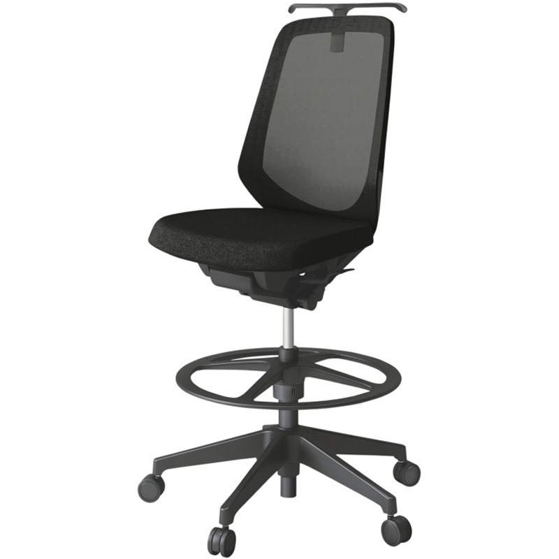 KJ-170JEHP-T1T1 ノートチェア ハイポジションタイプ ハイバック 肘なし ハンガー ランバーサポートなし メッシュJE 樹脂脚<配送時組立サービス付> 1台 イトーキ 【通販モノタロウ】