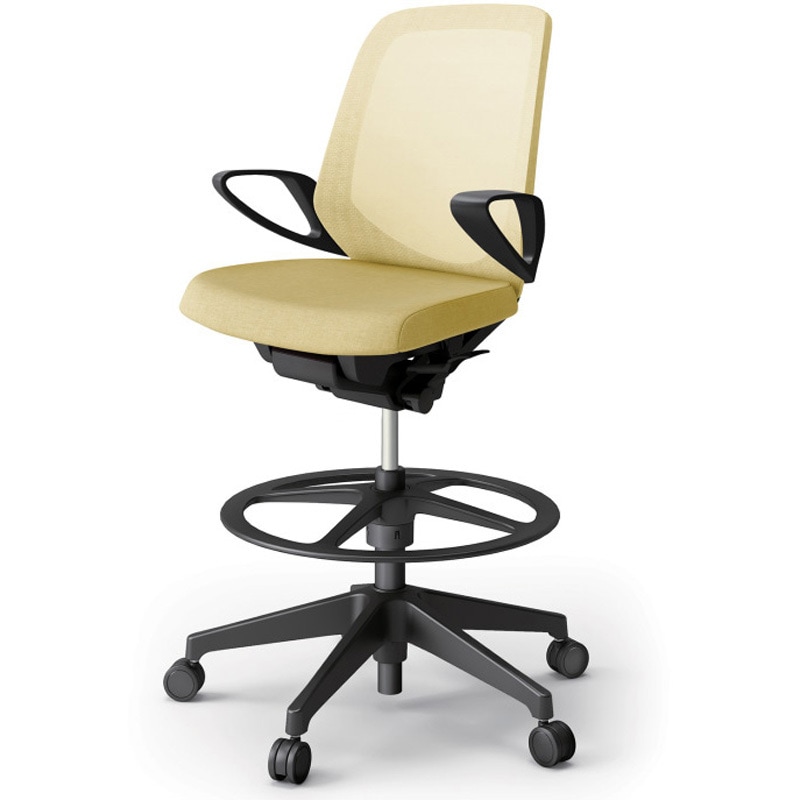 KJ-186JEP-T1U6 ノートチェア ハイポジションタイプ ローバック 固定肘 ランバーサポートなし メッシュJE 樹脂脚<配送時組立サービス付> 1台 イトーキ 【通販モノタロウ】