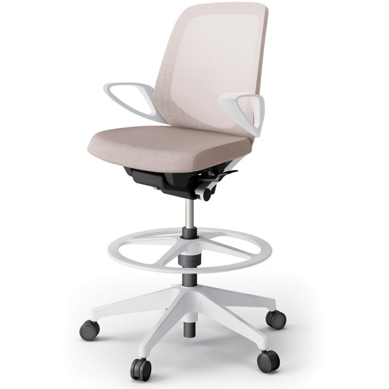 KJ-186JEP-W9F6 ノートチェア ハイポジションタイプ ローバック 固定肘 ランバーサポートなし メッシュJE 樹脂脚<配送時組立サービス付> 1台 イトーキ 【通販モノタロウ】