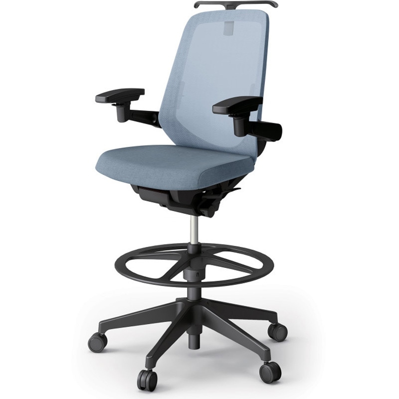 KJ-157JEHP2T1B4 ノートチェア ハイポジションタイプ ハイバック 可動肘 ハンガー ランバーサポート付 メッシュJE 樹脂脚<配送時組立サービス付> 1台 イトーキ 【通販モノタロウ】