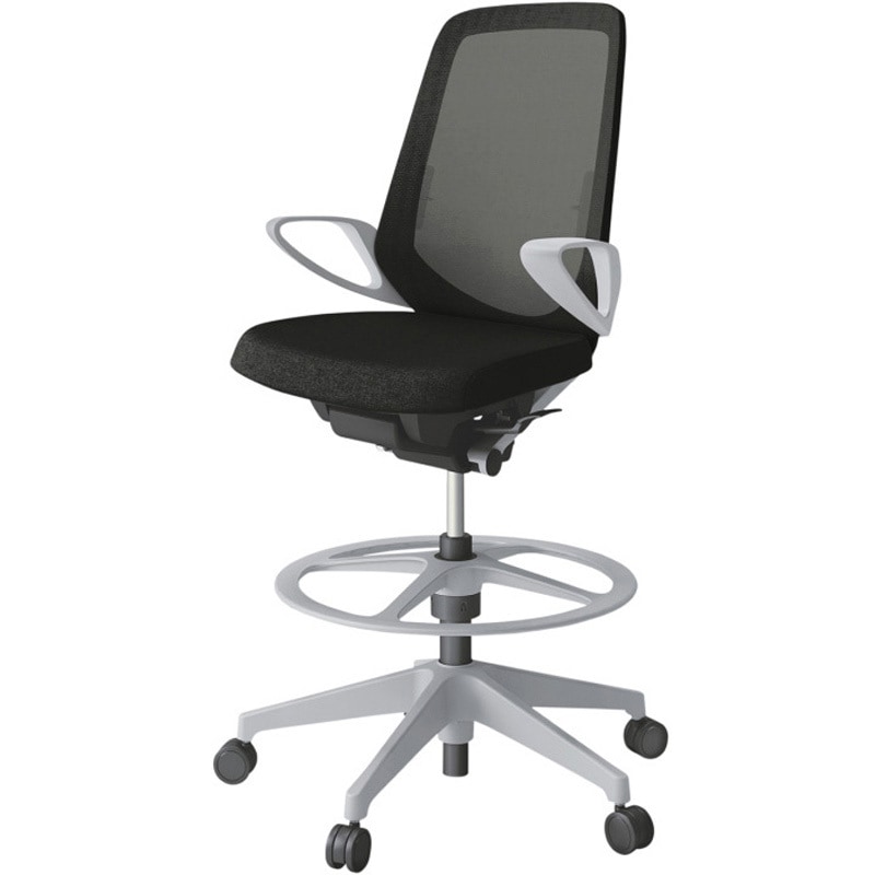 KJ-156JEP-GNT1 ノートチェア ハイポジションタイプ ハイバック 固定肘 ランバーサポート付 メッシュJE 樹脂脚<配送時組立サービス付> 1台 イトーキ 【通販モノタロウ】