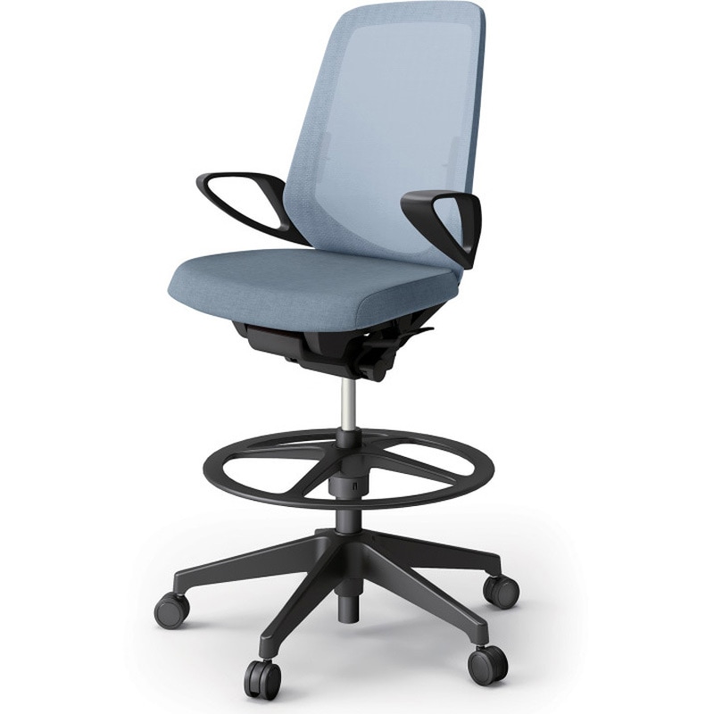 KJ-156JEP-T1B4 ノートチェア ハイポジションタイプ ハイバック 固定肘 ランバーサポート付 メッシュJE 樹脂脚<配送時組立サービス付> 1台 イトーキ 【通販モノタロウ】