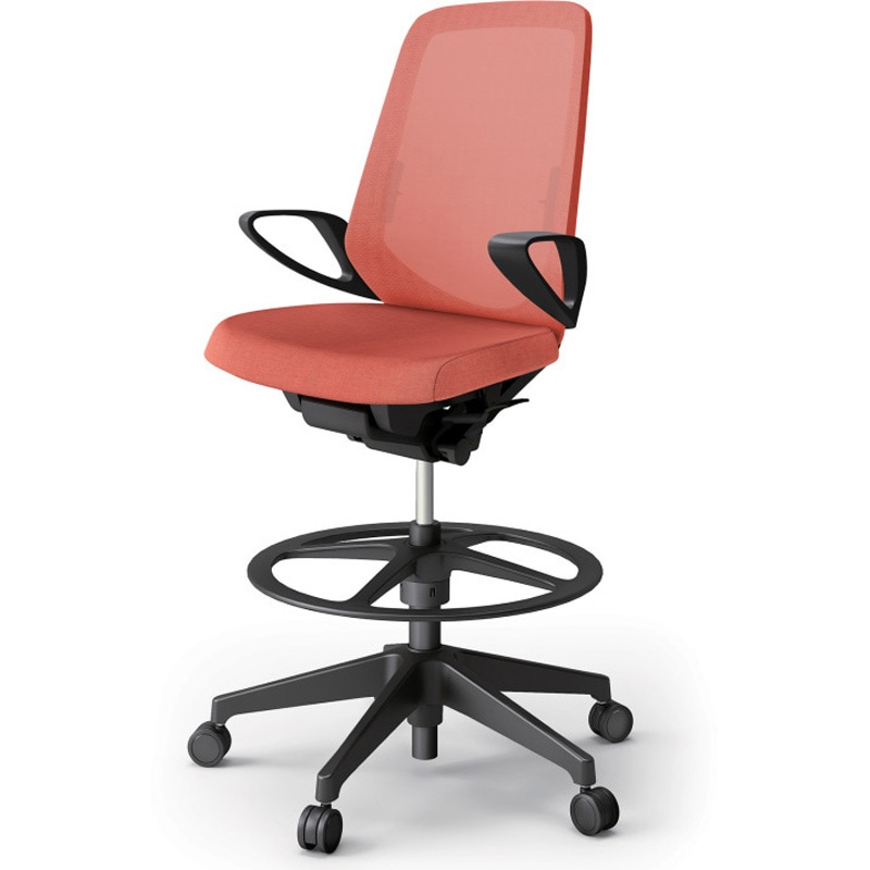 KJ-156JEP-T1D4 ノートチェア ハイポジションタイプ ハイバック 固定肘 ランバーサポート付 メッシュJE 樹脂脚<配送時組立サービス付> 1台 イトーキ 【通販モノタロウ】