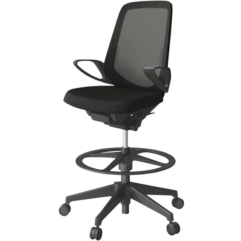 KJ-156JEP-T1T1 ノートチェア ハイポジションタイプ ハイバック 固定肘 ランバーサポート付 メッシュJE 樹脂脚<配送時組立サービス付> 1台 イトーキ 【通販モノタロウ】