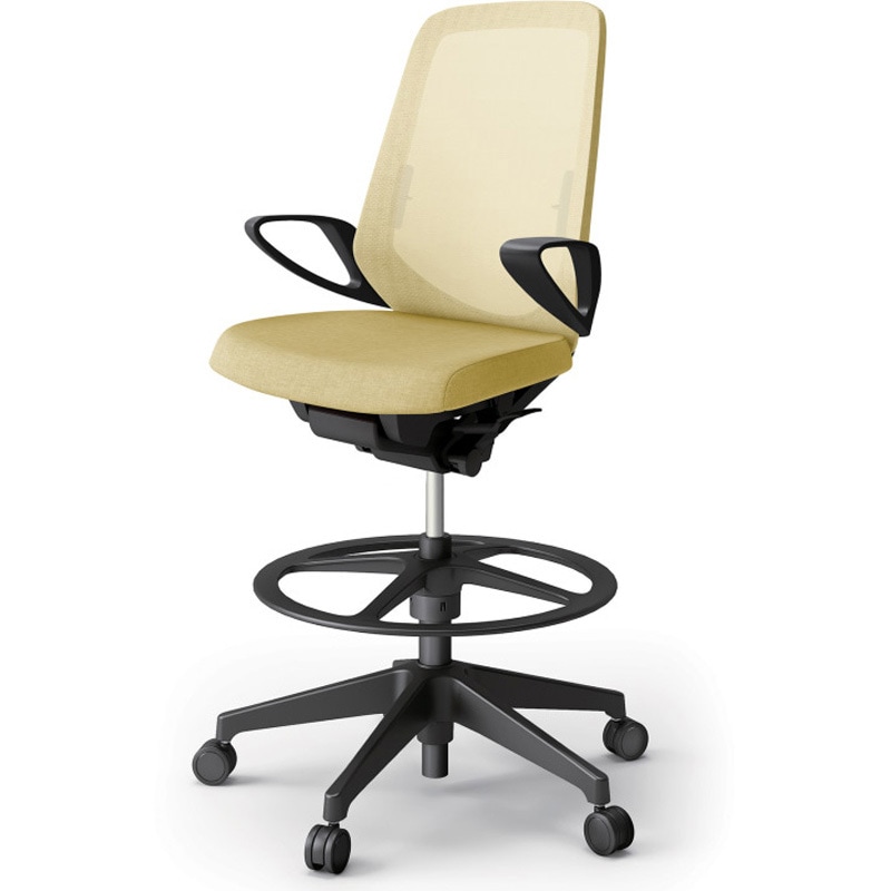 KJ-156JEP-T1U6 ノートチェア ハイポジションタイプ ハイバック 固定肘 ランバーサポート付 メッシュJE 樹脂脚<配送時組立サービス付> 1台 イトーキ 【通販モノタロウ】