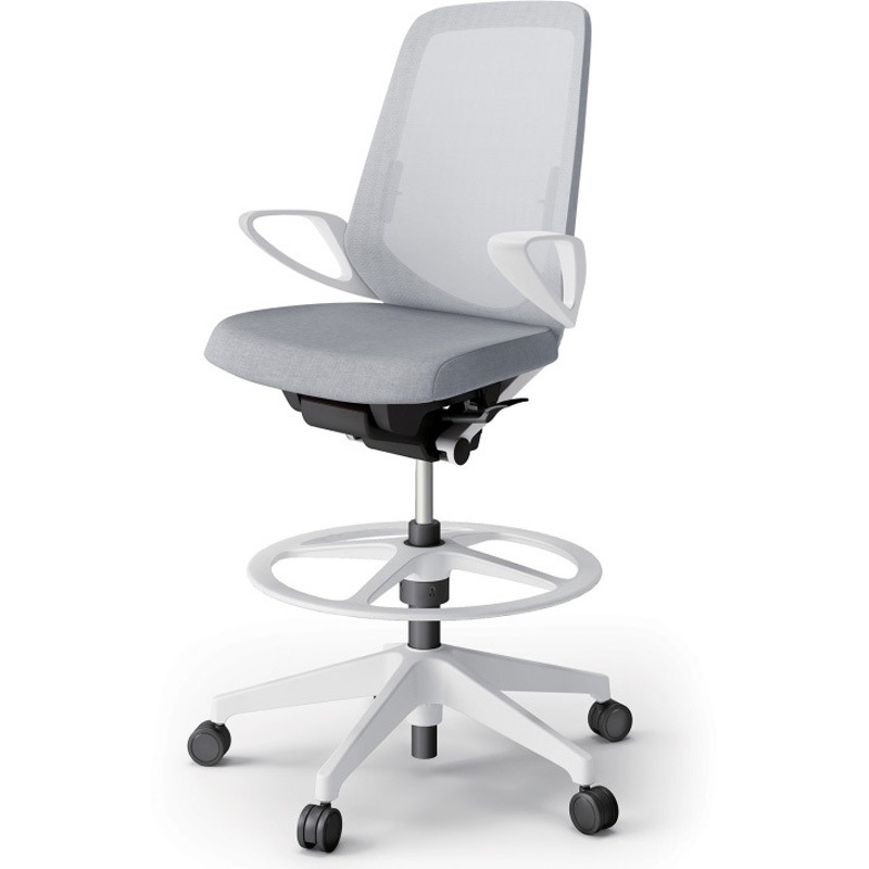 KJ-156JEP-W9T7 ノートチェア ハイポジションタイプ ハイバック 固定肘 ランバーサポート付 メッシュJE 樹脂脚<配送時組立サービス付> 1台 イトーキ 【通販モノタロウ】