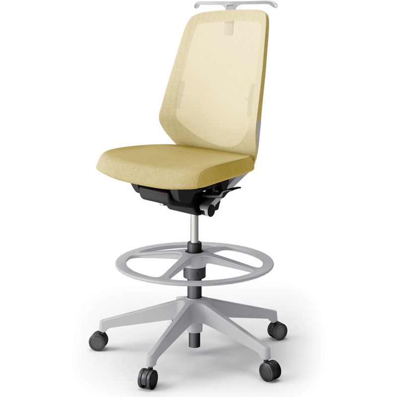 KJ-150JEHP-GNU6 ノートチェア ハイポジションタイプ ハイバック 肘なし ハンガー ランバーサポート付 メッシュJE 樹脂脚<配送時組立サービス付> 1台 イトーキ 【通販モノタロウ】