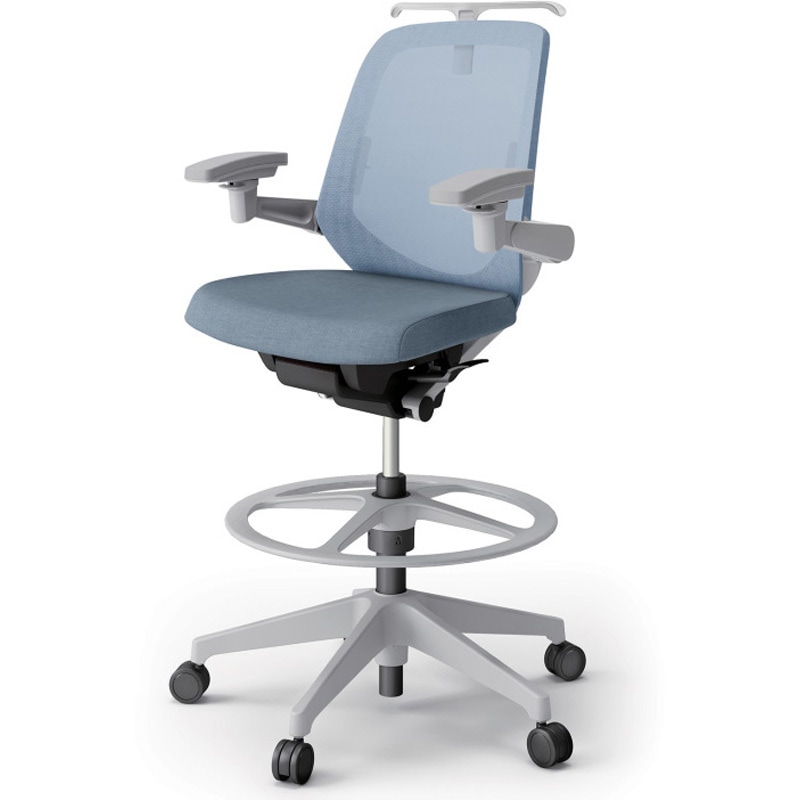 KJ-167JEHP2GNB4 ノートチェア ハイポジションタイプ ローバック 可動肘 ハンガー ランバーサポート付 メッシュJE 樹脂脚<配送時組立サービス付> 1台 イトーキ 【通販モノタロウ】