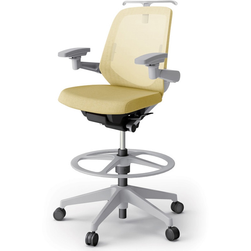 KJ-167JEHP2GNU6 ノートチェア ハイポジションタイプ ローバック 可動肘 ハンガー ランバーサポート付 メッシュJE 樹脂脚<配送時組立サービス付> 1台 イトーキ 【通販モノタロウ】 71,390円