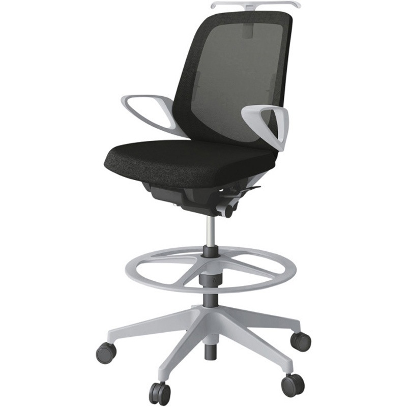 KJ-166JEHP-GNT1 ノートチェア ハイポジションタイプ ローバック 固定肘 ハンガー ランバーサポート付 メッシュJE 樹脂脚<配送時組立サービス付> 1台 イトーキ 【通販モノタロウ】 65,890円