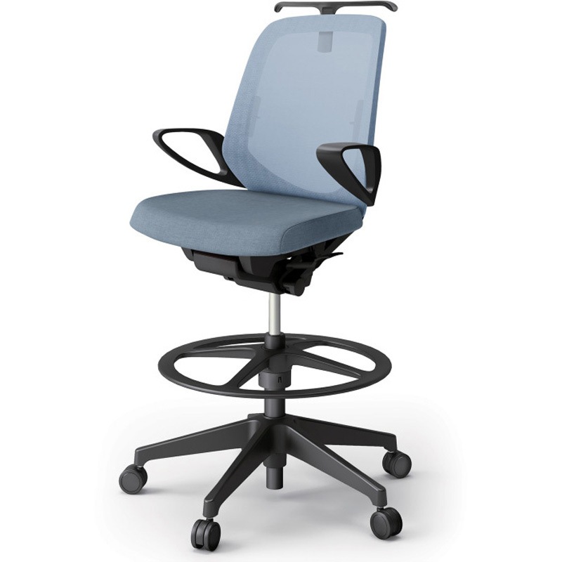 KJ-166JEHP-T1B4 ノートチェア ハイポジションタイプ ローバック 固定肘 ハンガー ランバーサポート付 メッシュJE 樹脂脚<配送時組立サービス付> 1台 イトーキ 【通販モノタロウ】